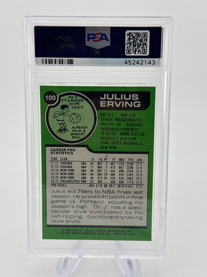 Julius Irving 1977 Topps, PSA 9 Mint