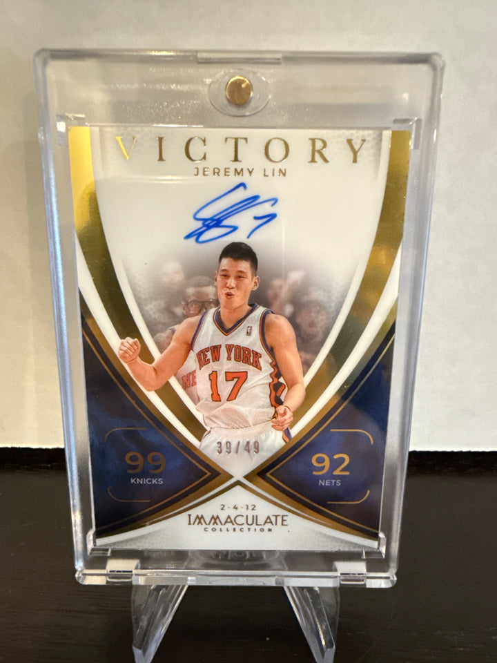 Jeremy Lin 2024-2025 Panini Immaculate Victory Auto, 39/49