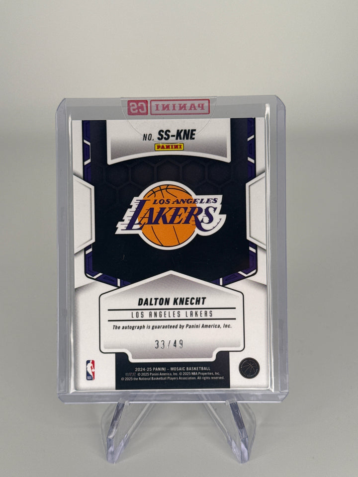 Dalton Knecht 2024 Panini Mosaic Showtime Bronze Rookie Auto, 33/49