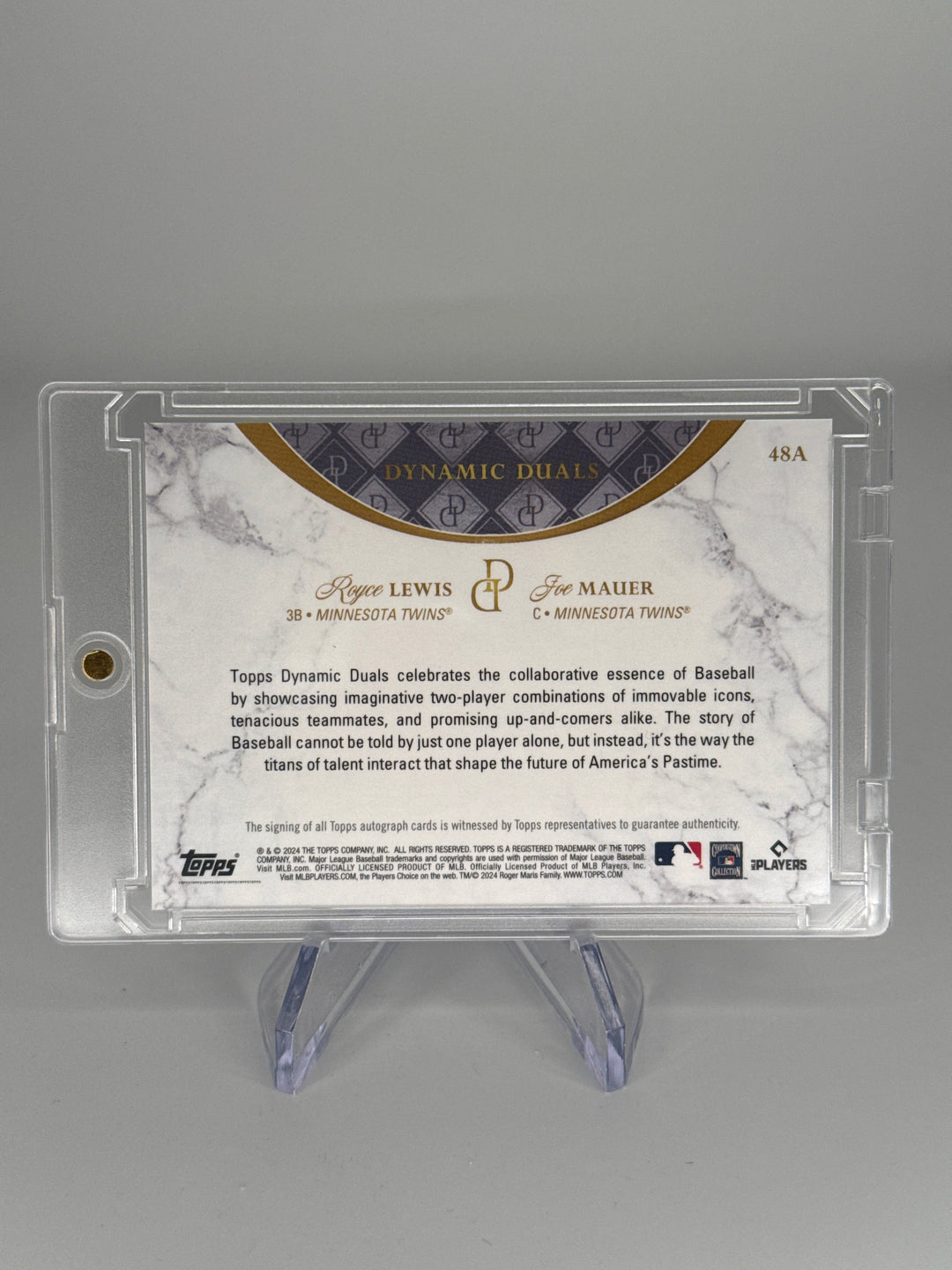 Royce Lewis/Joe Mauer 2024 Topps Dynamic Duals Sapphire Dual Auto, 20/25