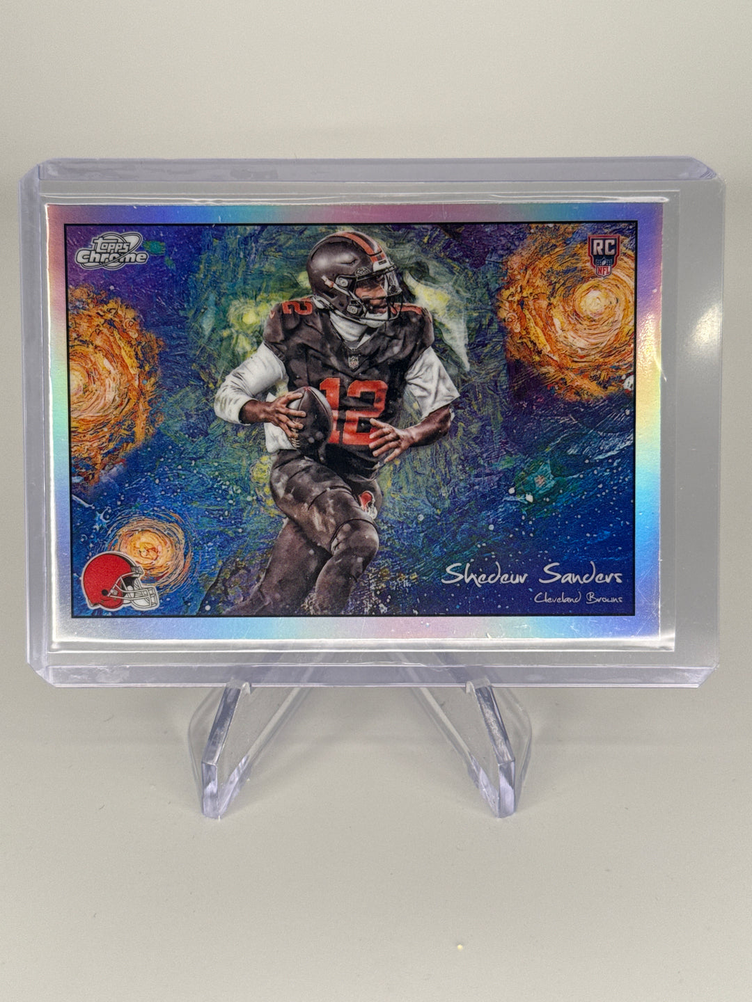 Shedeur Sanders 2025 Topps Cosmic Chrome Stars in The Night SP Rookie