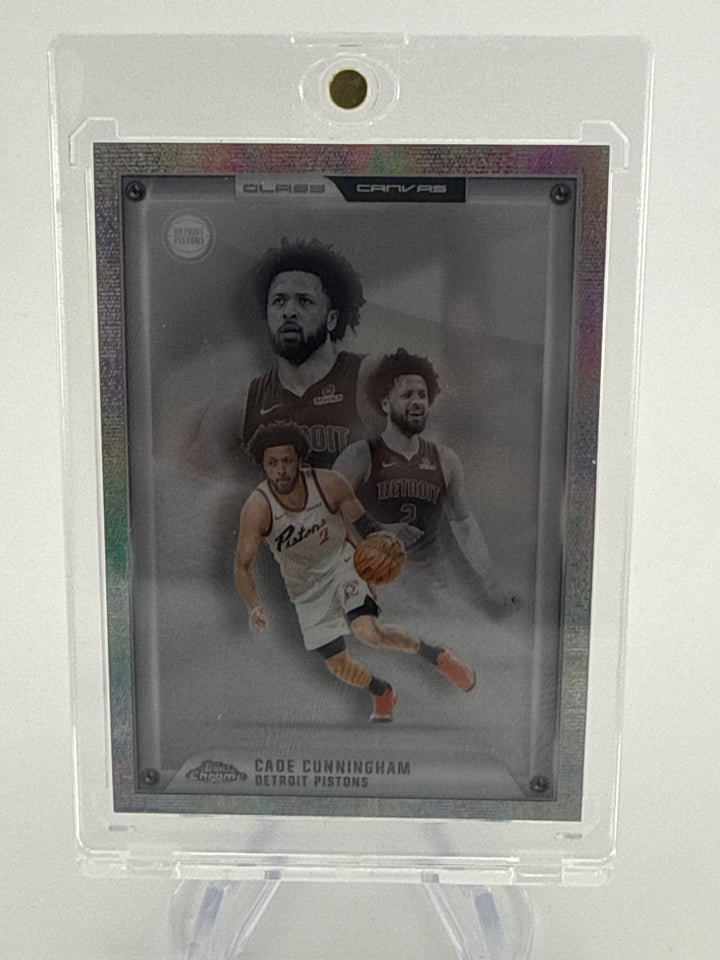 Cade Cunningham 2025 Topps Chrome Glass Canvas SSP Case Hit