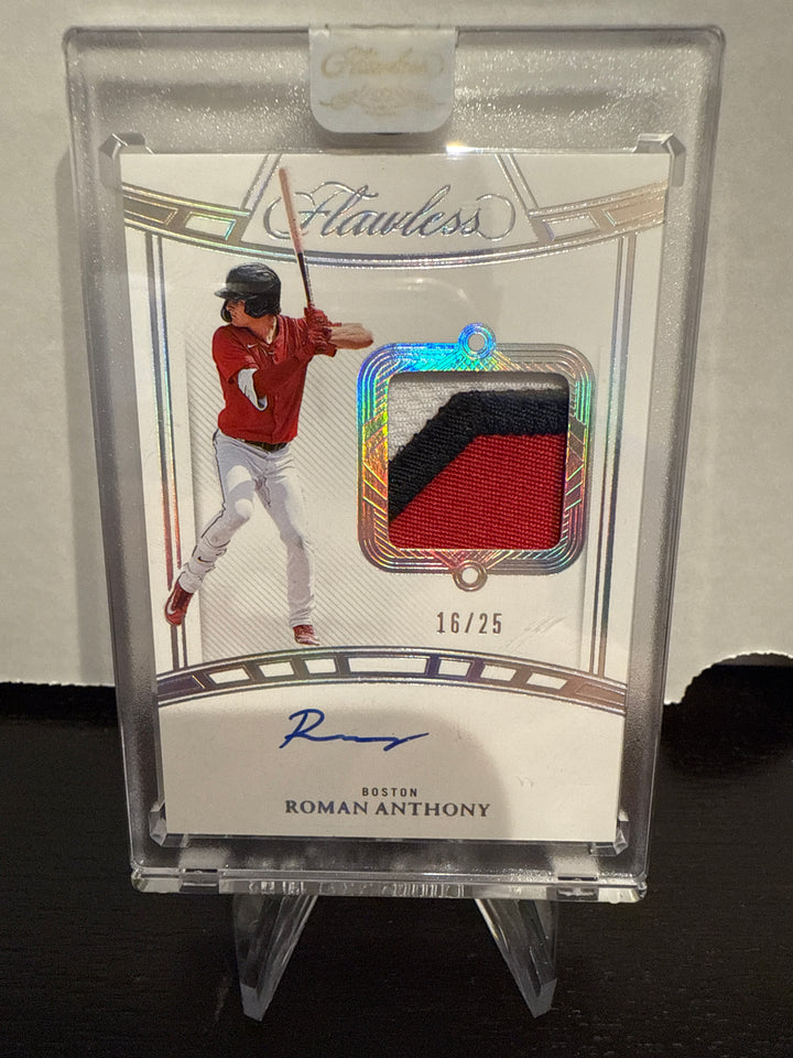 Roman Anthony 2024 Panini Flawless Rookie Patch Auto, 16/25