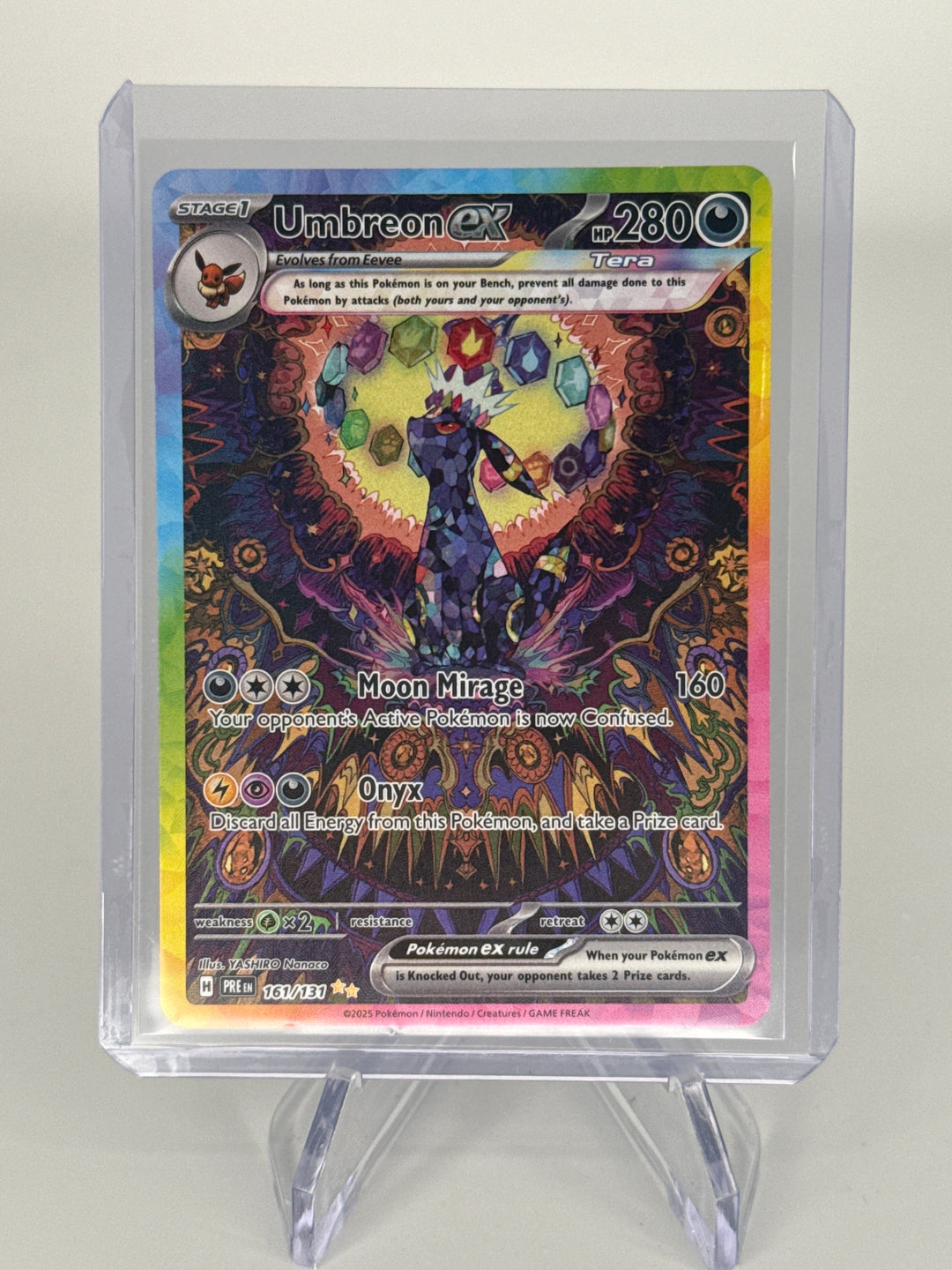 Pokemon TCG 2025 Umbreon EX Prismatic Evolutions Special Illustration Rare, 161/131