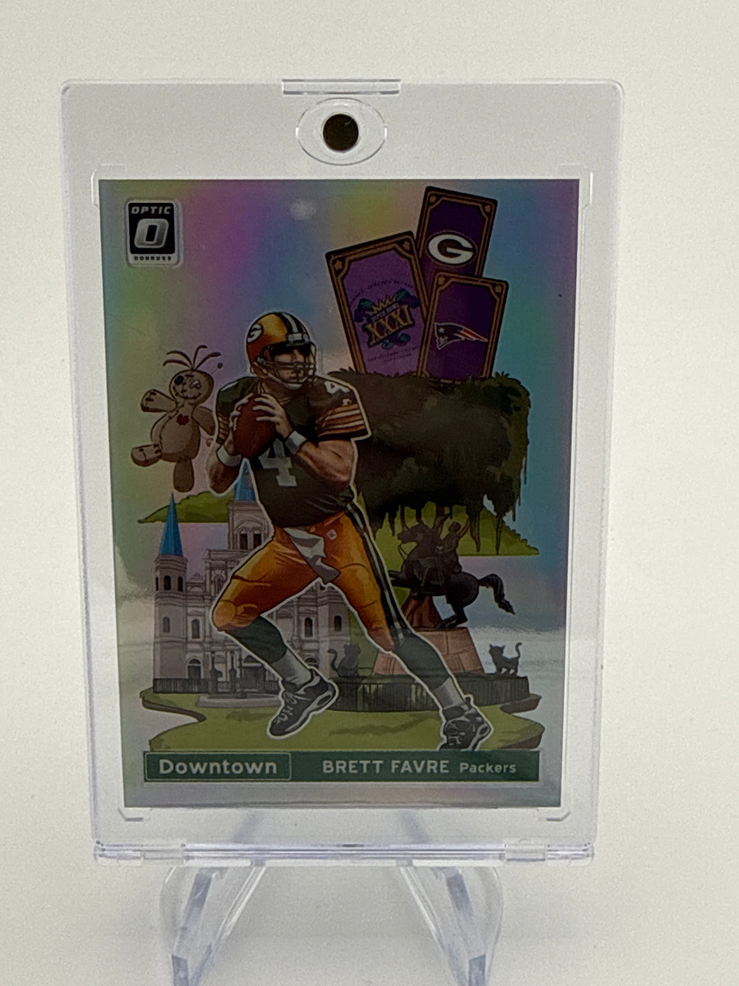 Brett Favre 2020 Panini Donruss Optic SSP Case Hit Downtown