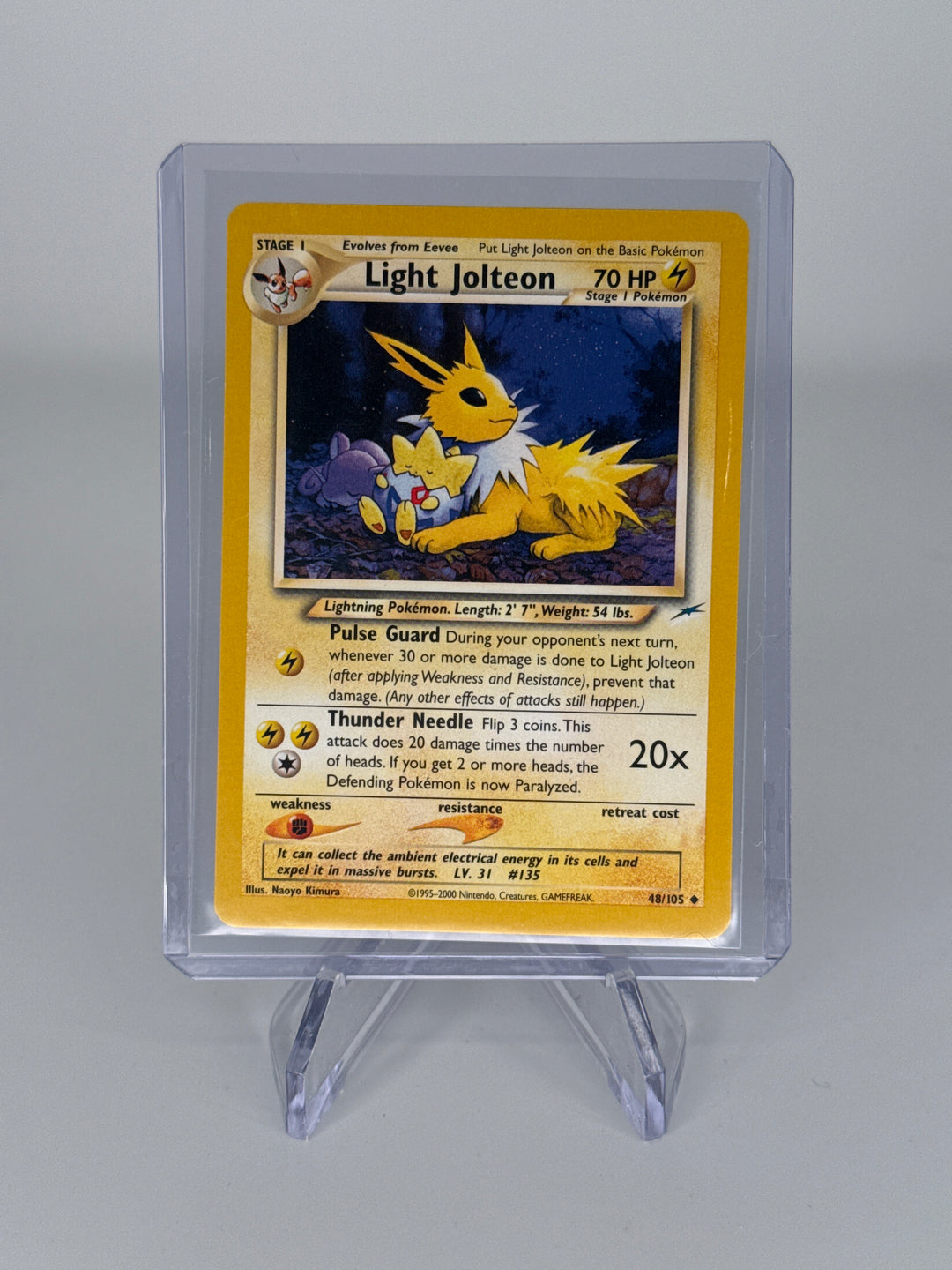 Pokemon TCG 2002 Light Jolteon Neo Destiny Holo, 48/105