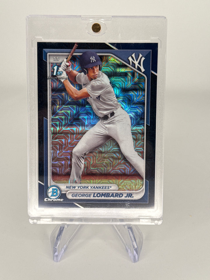 George Lombard Jr 2024 Bowman Chrome 1st Navy Refractor, 014/175