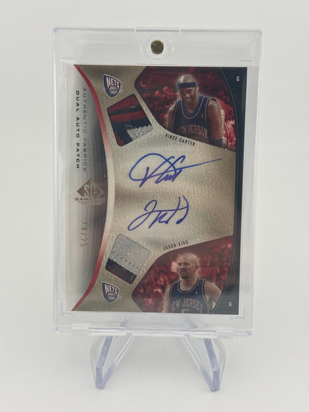 Vince Carter/Jason Kidd 2006-2007 Upper Deck SP Game Used Dual Patch Auto, 14/25