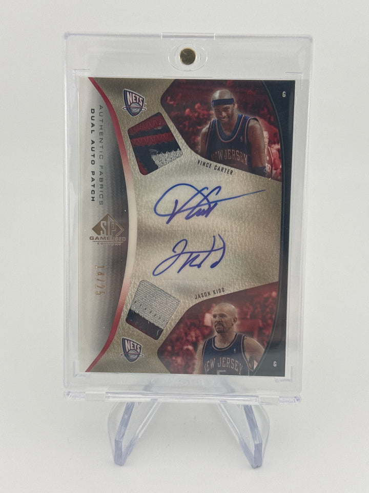 Vince Carter/Jason Kidd 2006-2007 Upper Deck SP Game Used Dual Patch Auto, 14/25