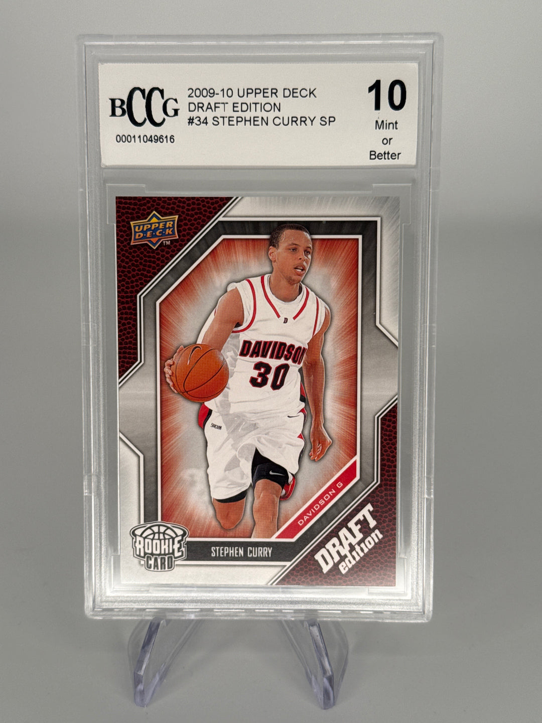 Stephen Curry 2009 Upper Deck Draft Edition Rookie, BCCG 10 Gem Mint