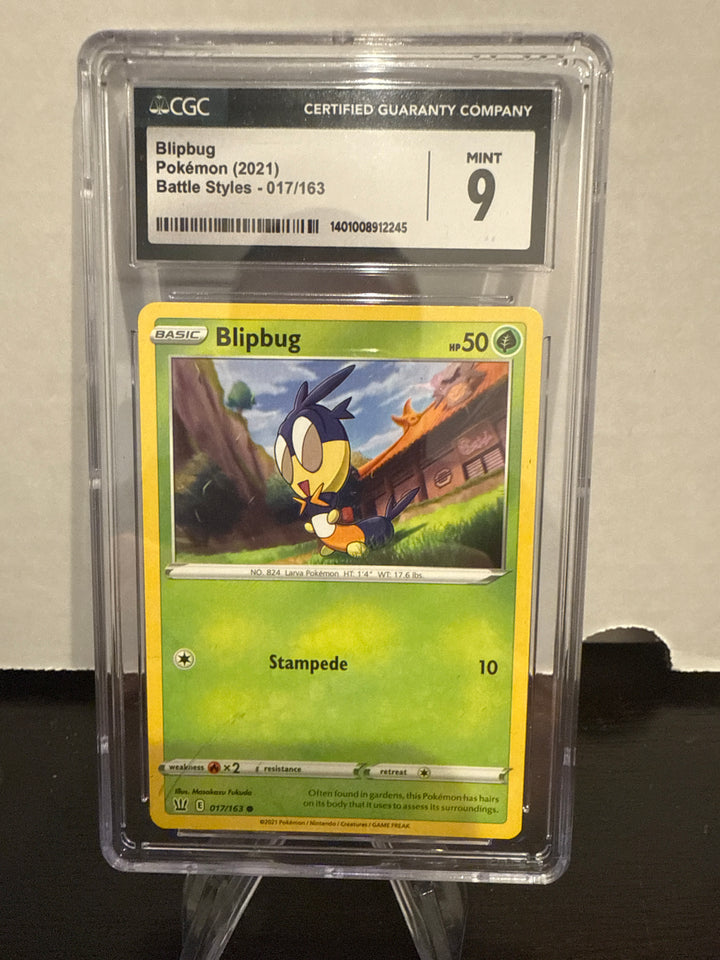 Pokemon TCG 2021 Blipbug Battle Styles, 017/163, CGC 9 Mint