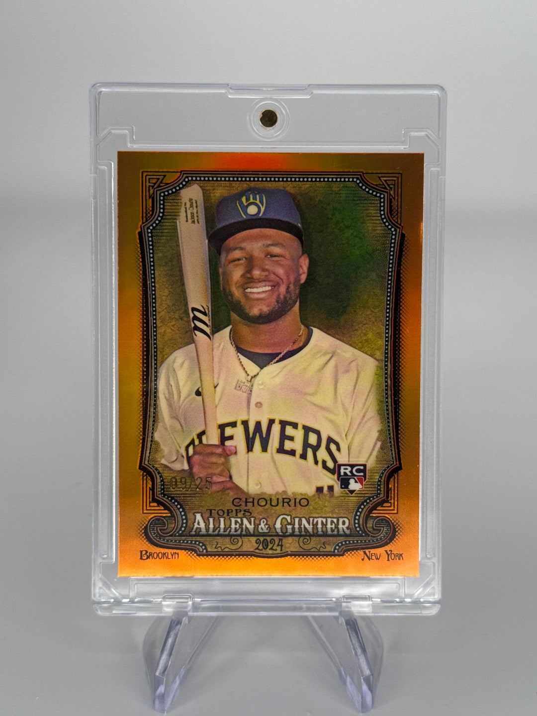 Jackson Chourio 2024 Topps Allen & Ginter Orange Refractor Rookie, 09/25