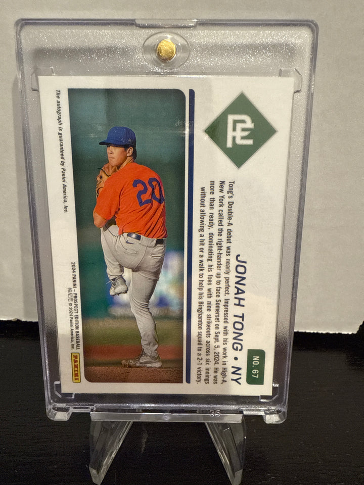 Jonah Tong 2024 Panini Prospect Edition Auto