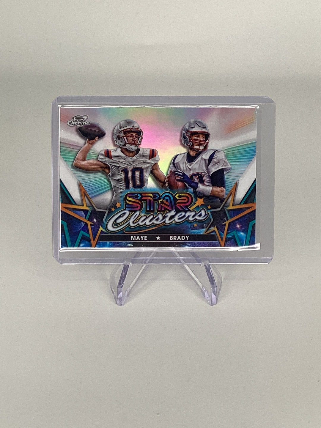 Drake Maye & Tom Brady 2024 Topps Chrome Cosmic Star Clusters