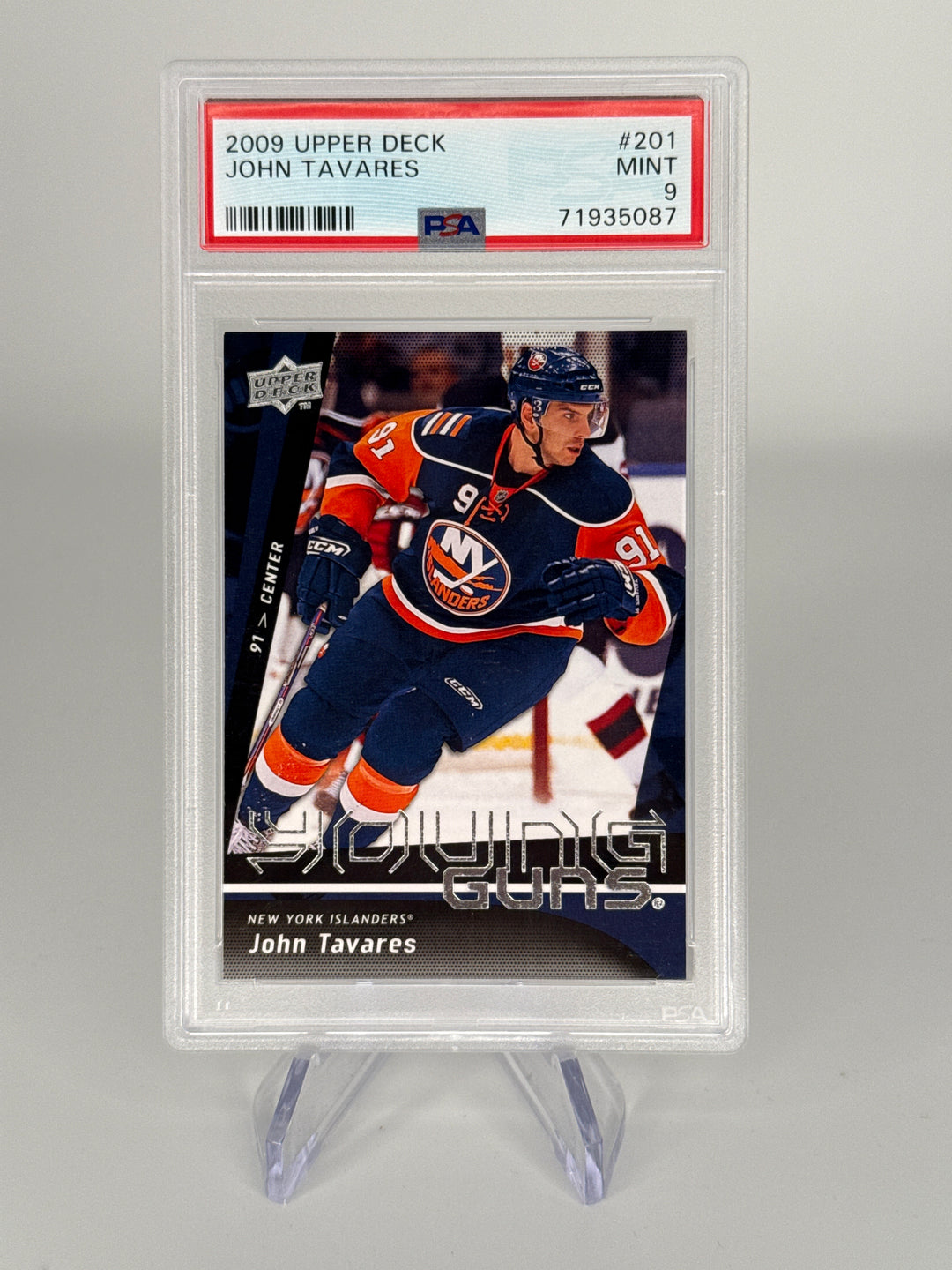 John Tavares 2009 Upper Deck Young Guns Rookie, PSA 9 Mint