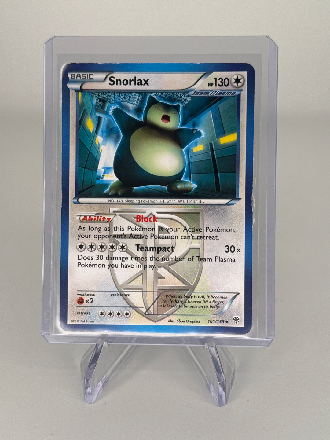 Pokemon TCG 2012 Snorlax Black & White Plasma Storm, 101/135