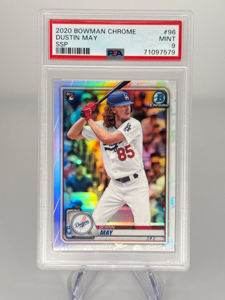 Dustin May 2020 Bowman Chrome SSP Image Variation, PSA 9 Mint