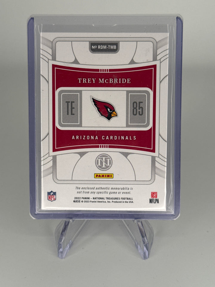 Trey McBride 2022 Panini National Treasures Rookie Dual Relic, 04/25