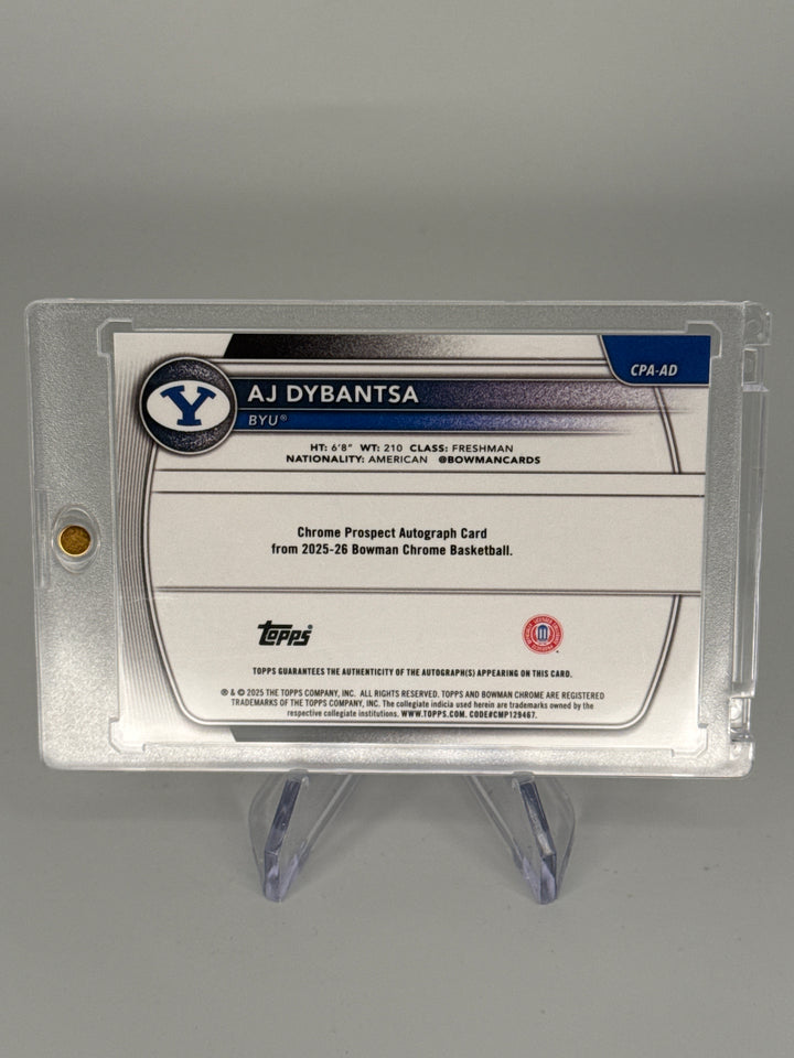 AJ Dybantsa 2025 Bowman Chrome University 1st Auto