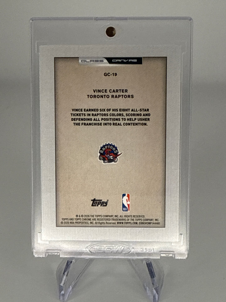 Vince Carter 2026 Topps Chrome Glass Canvas SSP Case Hit