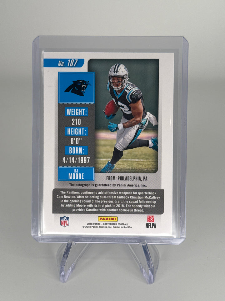 DJ Moore 2018 Panini Contenders Rookie Ticket Variation Rookie Auto