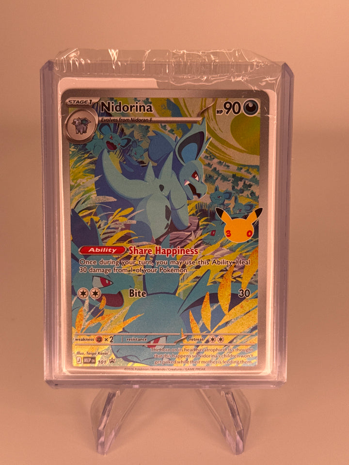 Pokemon TCG 2026 Nidorina 30th Anniversary Sealed Black Star Promo, 101