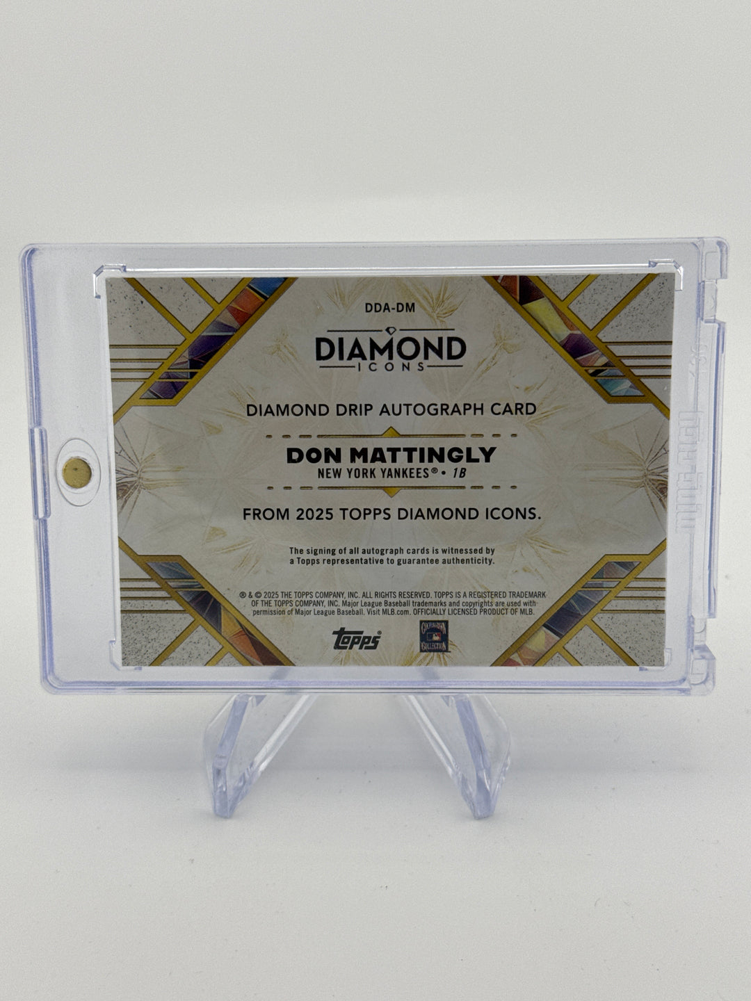 Don Mattingly 2025 Topps Diamond Icons Diamond Drip Auto, 05/25