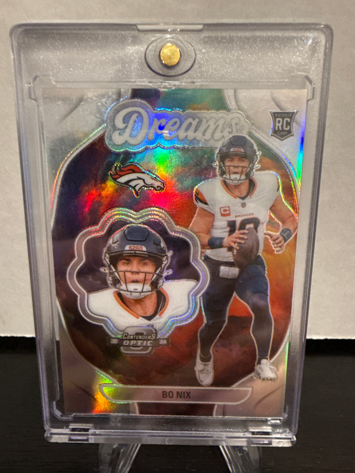Bo Nix 2024 Panini Contenders Optic SSP Dreams Case Hit Rookie