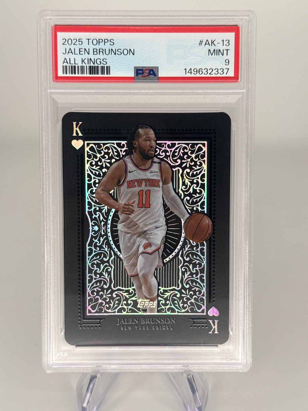 Jalen Brunson 2025 Topps All Kings SSP Case Hit, PSA 9 Mint
