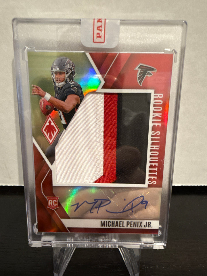 Michael Penix Jr 2024 Panini Phoenix Rookie Patch Auto, 57/99