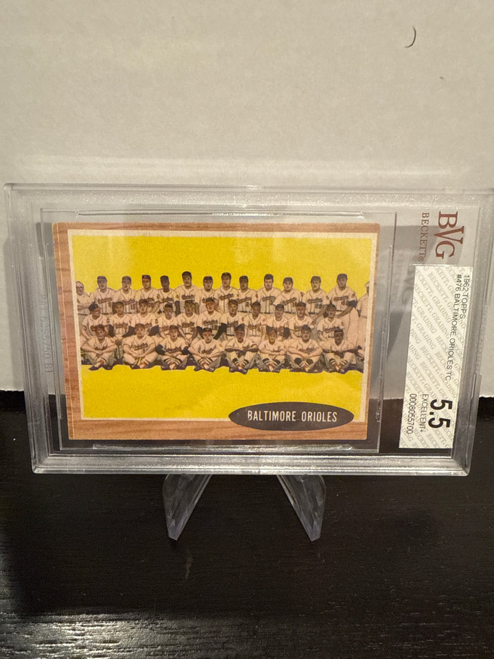 1962 Topps Orioles Team, BVG 5.5