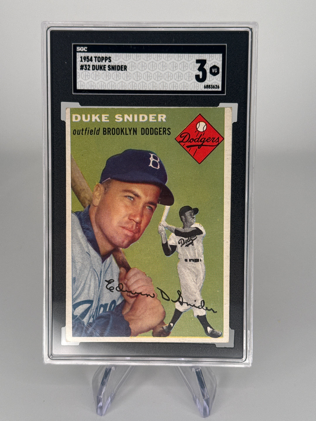 Duke Snider 1954 Topps, SGC 3