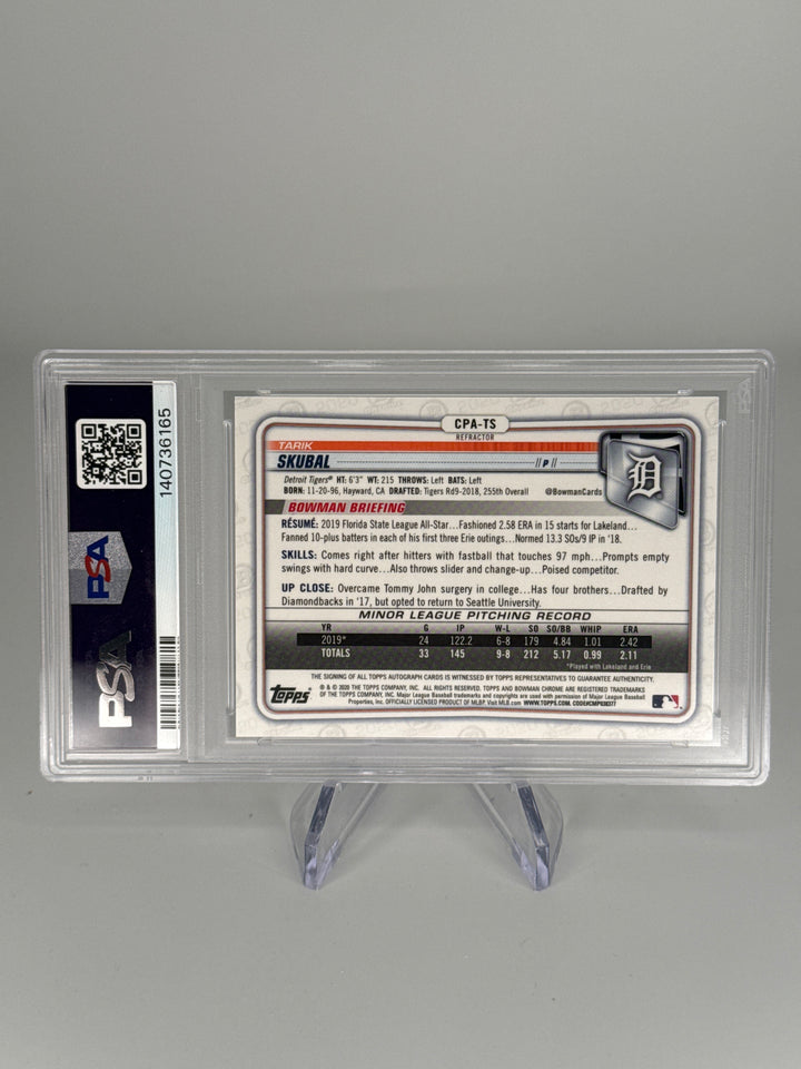 Tarik Skubal 2025 Bowman Chrome Prospect Auto Refractor, 221/499, PSA 9 Mint