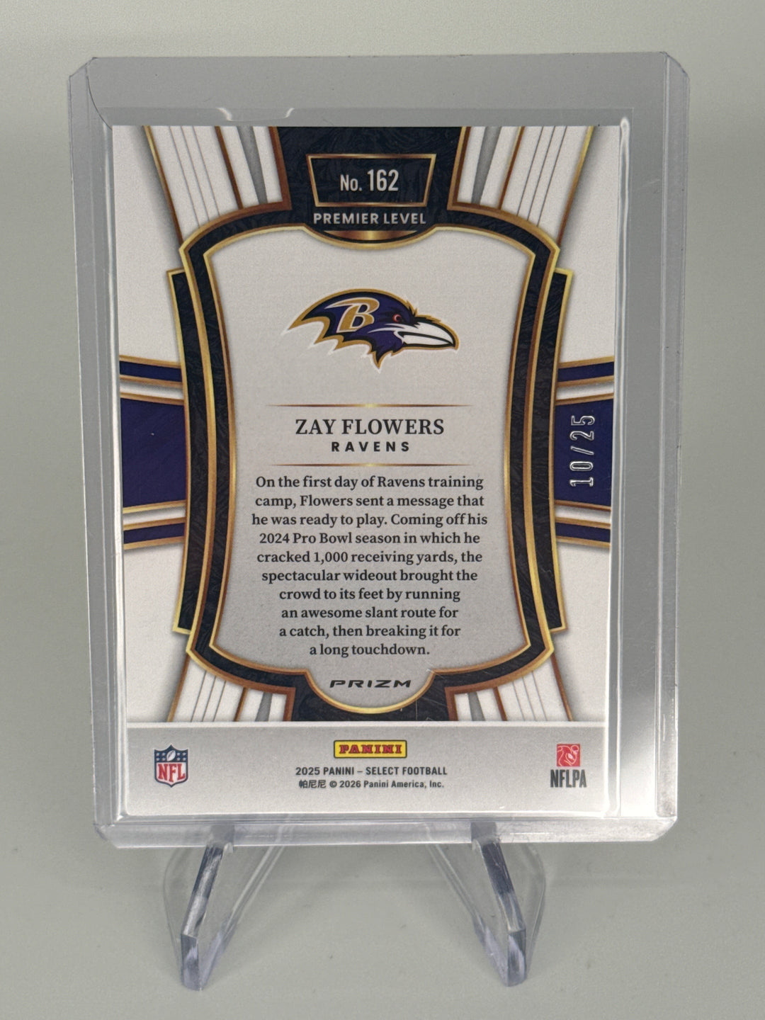 Zay Flowers 2025 Panini Select Tie Die Prizm, 10/25