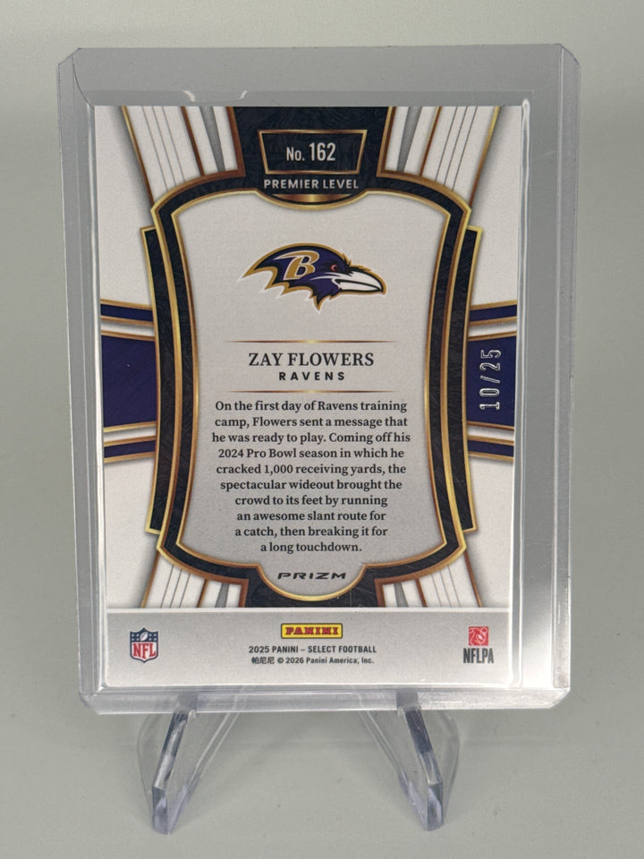 Zay Flowers 2025 Panini Select Tie Die Prizm, 10/25