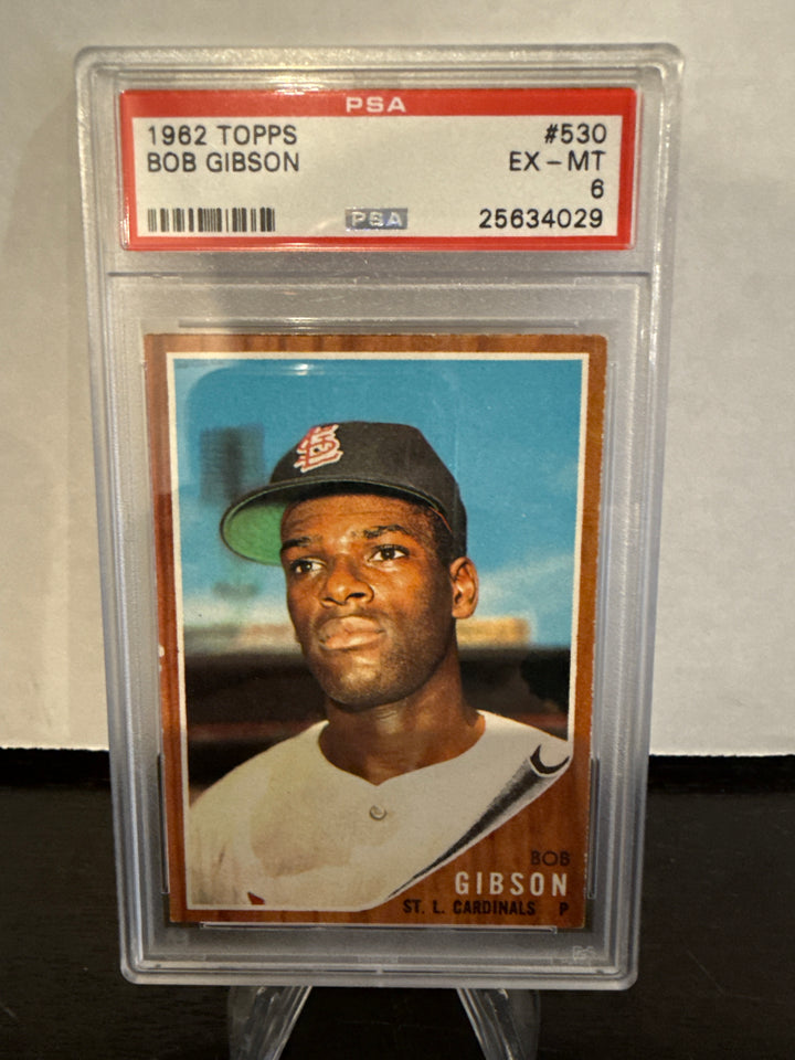 Bob Gibson 1962 Topps, PSA 6