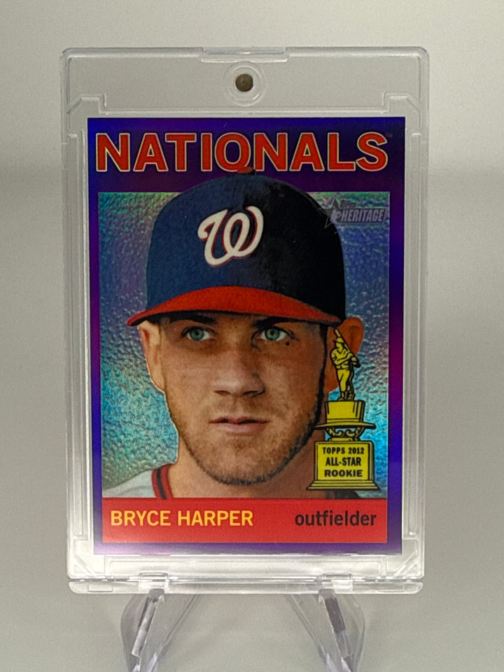 Bryce Harper 2013 Topps Heritage Rookie Cup Purple Refractor