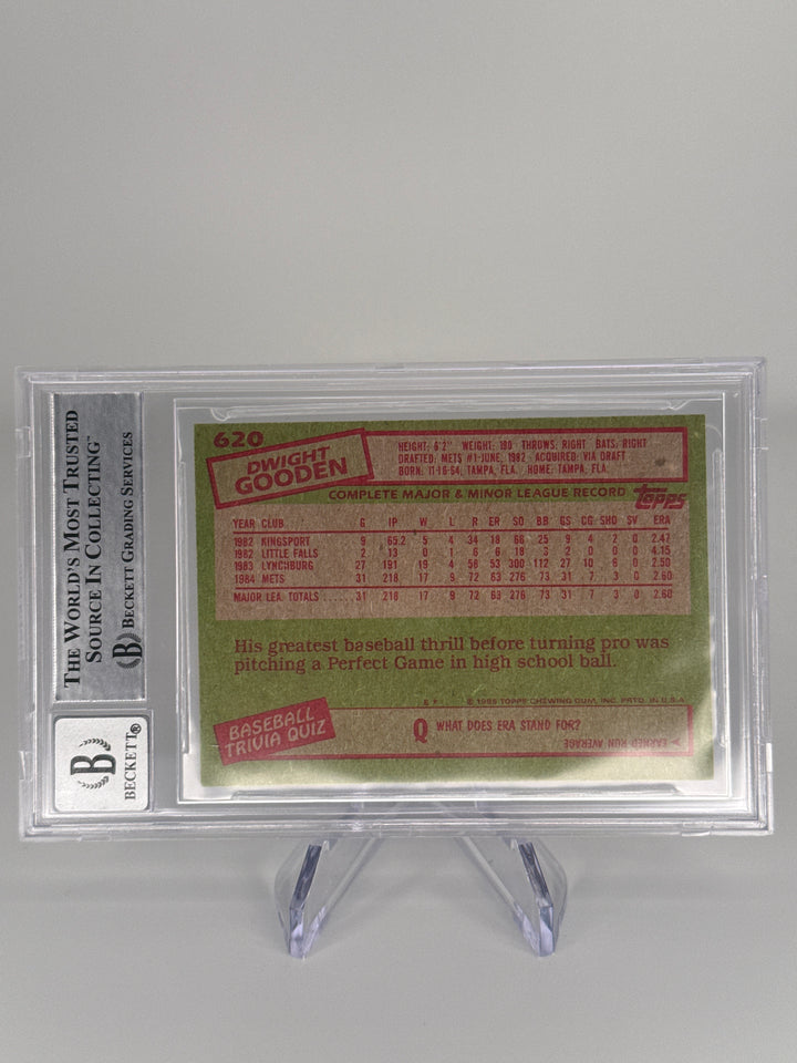 Dwight Gooden 1985 Topps Rookie, BGS 10 Gem Mint Auto
