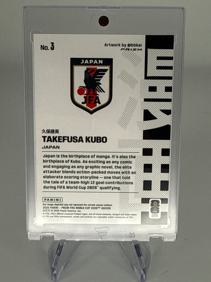 Takefusa Kubo 2026 Panini Prizm World Cup Manga SSP Case Hit