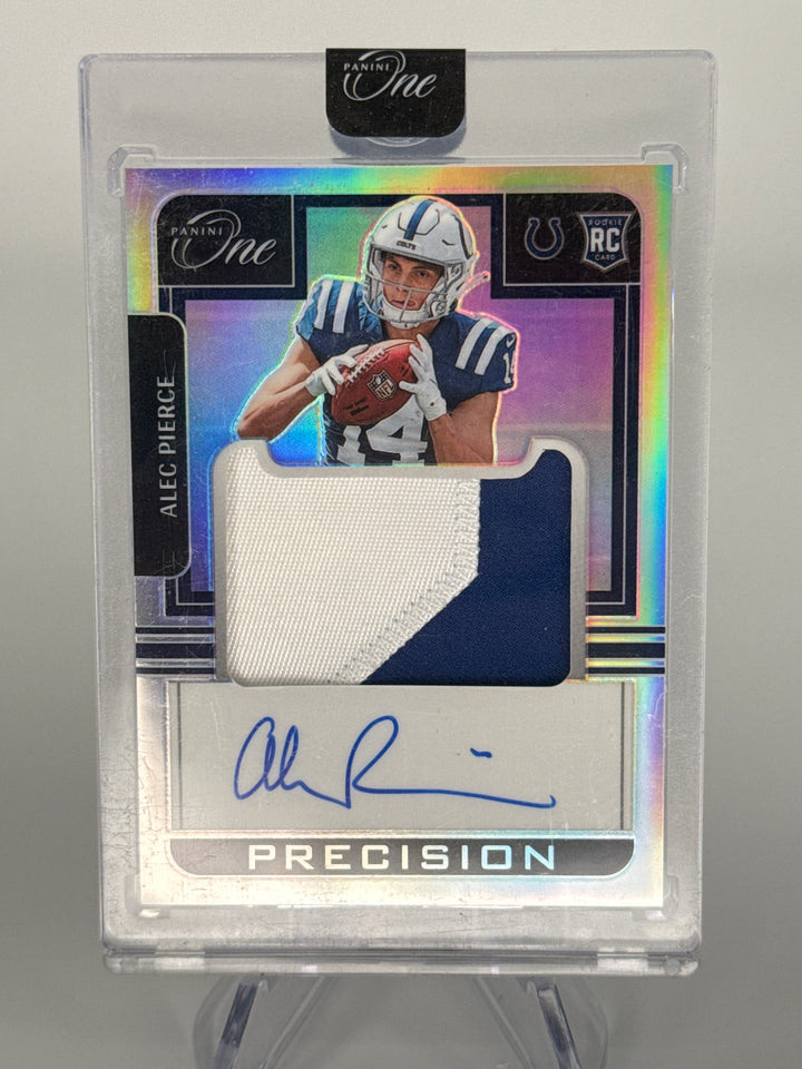 Alec Pierce 2022 Panini One Precision Rookie Patch Auto Silver, 75/99