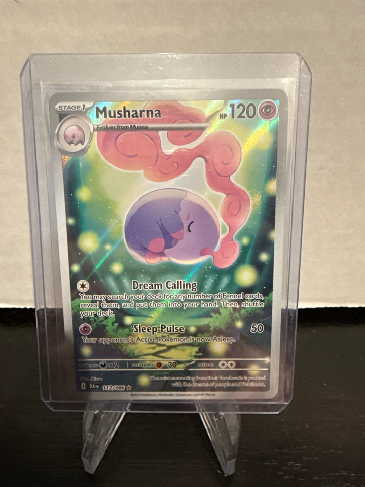 Pokemon TCG 2025 Musharna Black Bolt Full Art Illustration Rare, 117/086