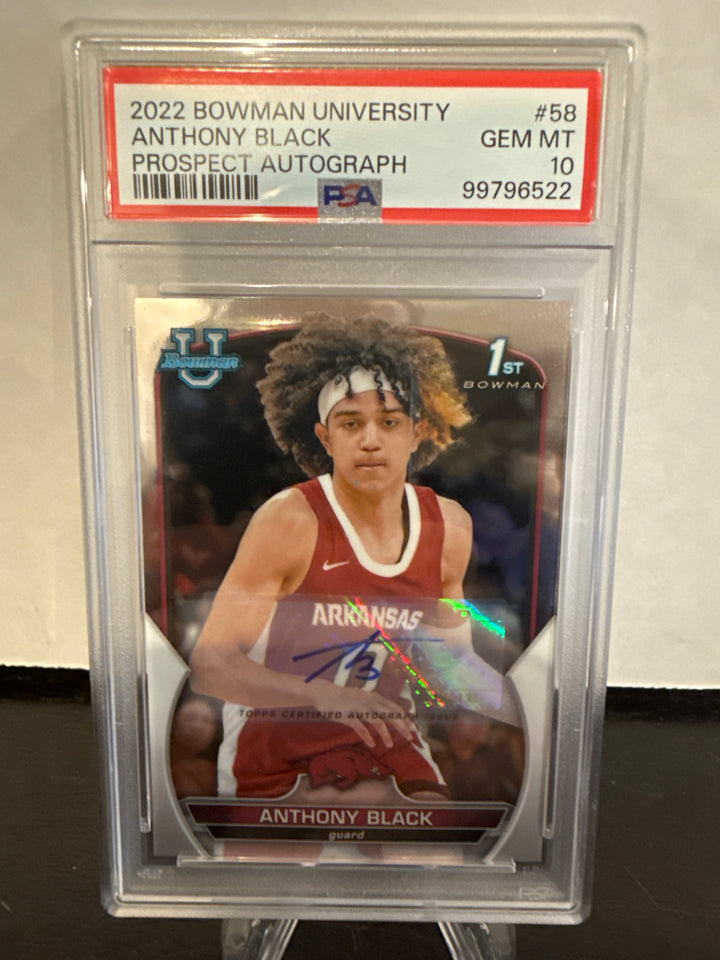 Anthony Black 2022 Bowman U 1st Prospect Auto, PSA 10 Gem Mint