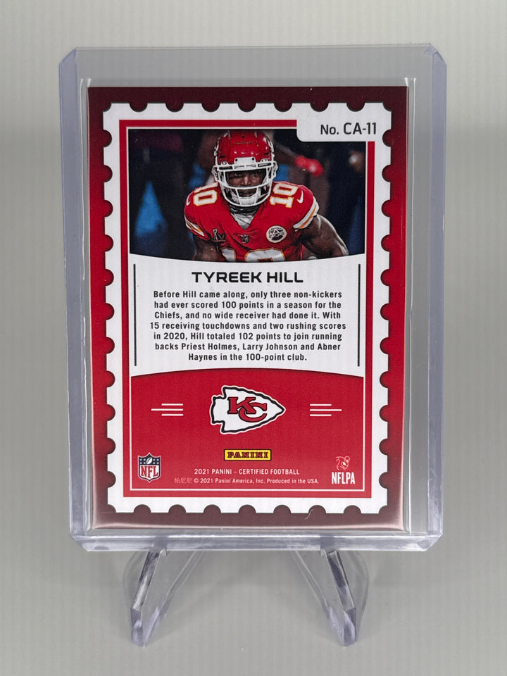 Tyreek Hill 2021 Panini Certified Air SSP Case Hit