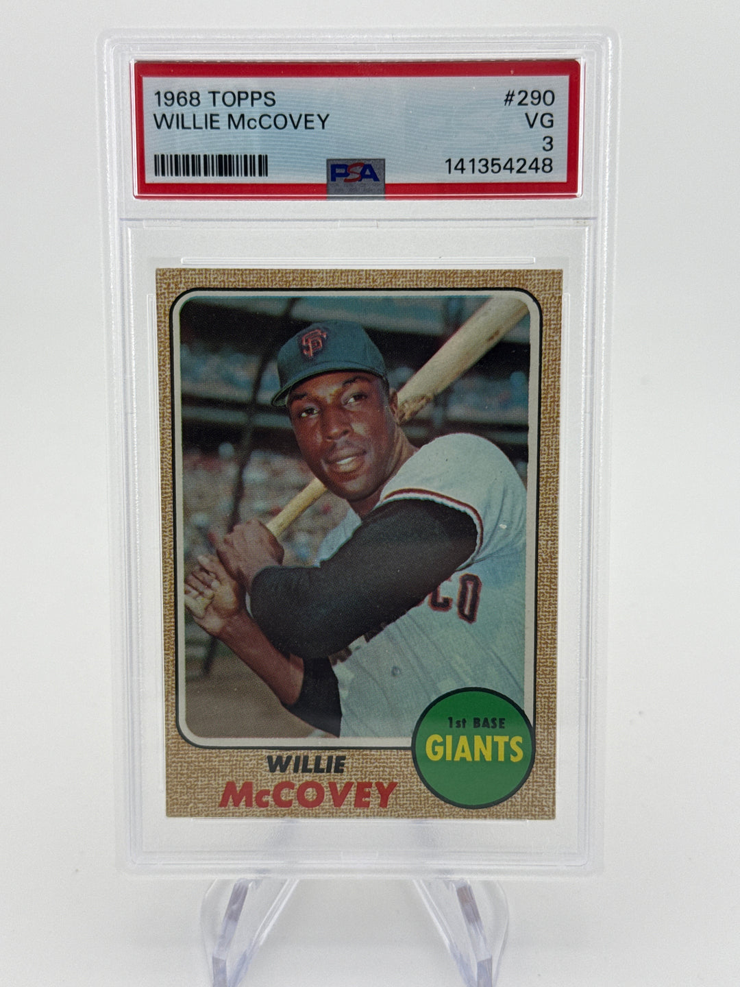 Willie McCovey 1968 Topps, PSA 3