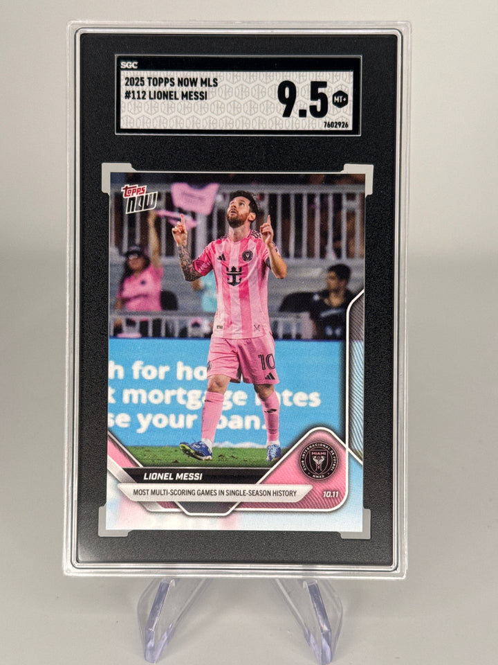 Lionel Messi 2025 Topps Now, SGC 9.5 Gem Mint