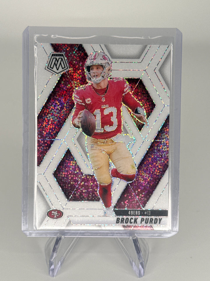 Brock Purdy 2025 Panini Mosaic White Sparkle SSP
