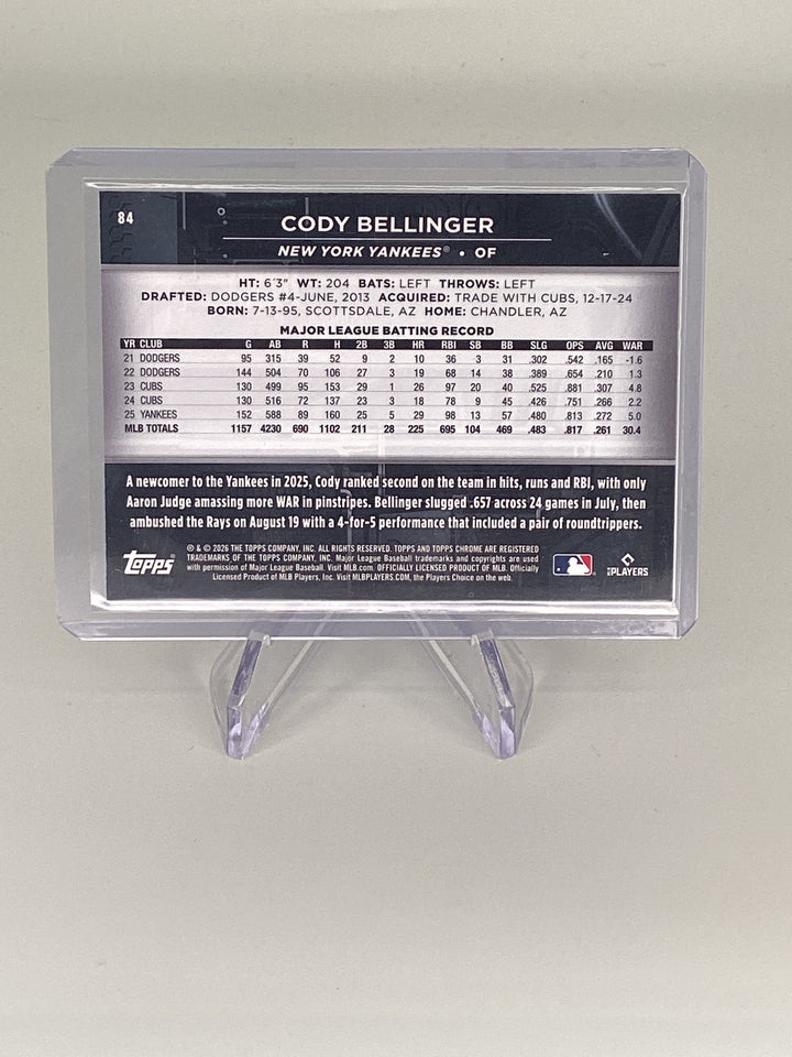 Cody Bellinger 2026 Topps Chrome Black Red, 4/5