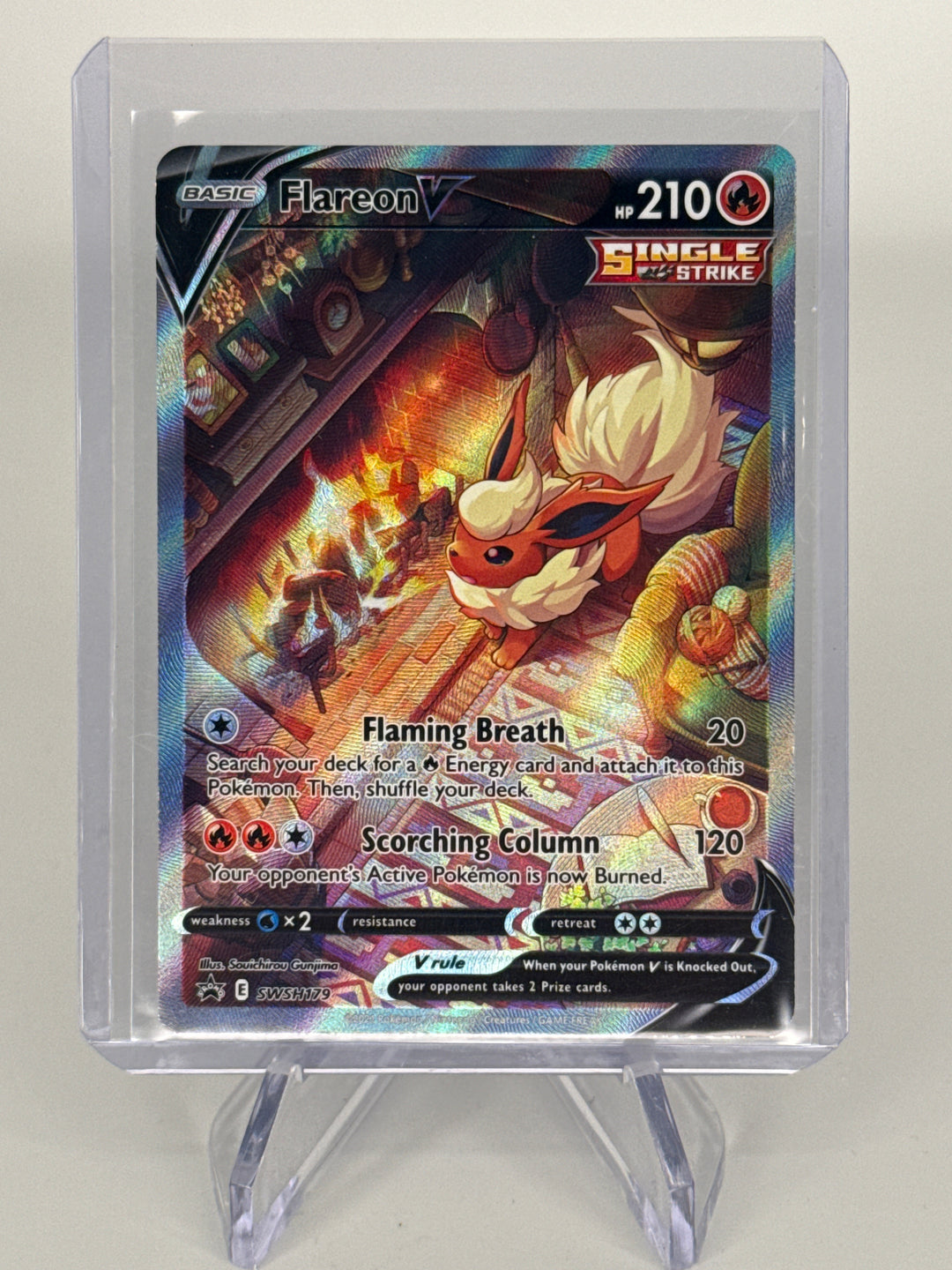 Pokemon TCG 2021 Flareon V Sword & Shield Black Star Promo Full Art, SWSH179