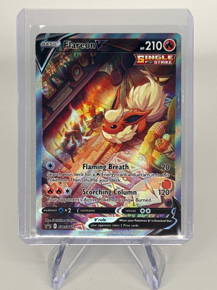Pokemon TCG 2021 Flareon V Sword & Shield Black Star Promo Full Art, SWSH179