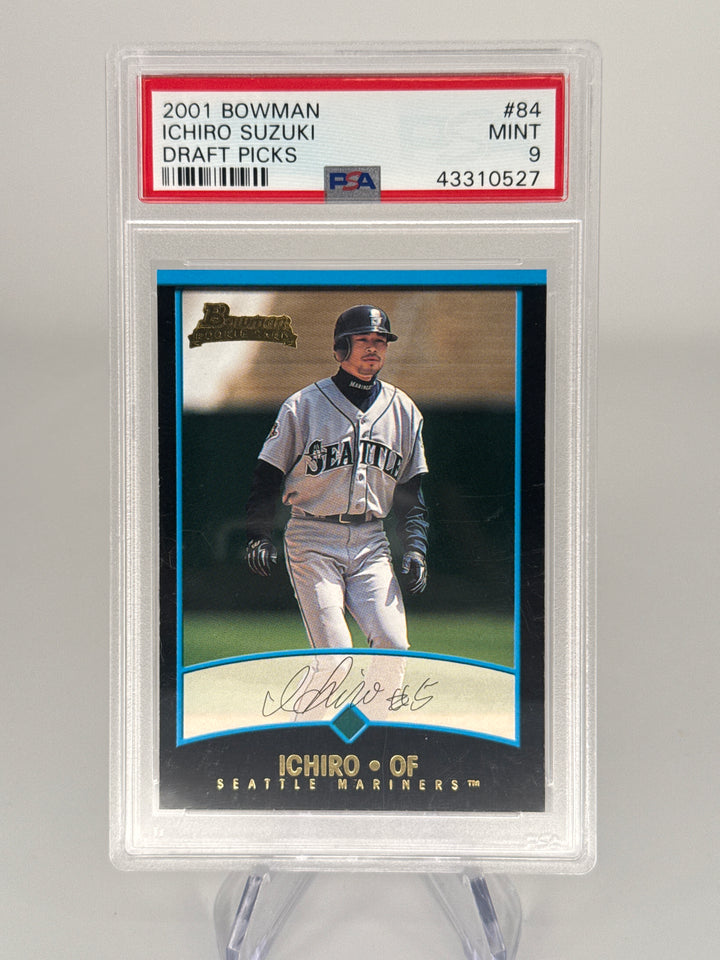 Ichiro Suzuki 2001 Bowman Draft Picks Rookie, PSA 9 Mint